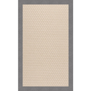 Creative Concepts-Beach Sisal Canvas Slate Rectangle Rug - 1'6
