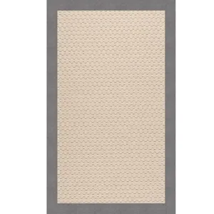 Creative Concepts-Beach Sisal Canvas Slate Rectangle Rug - 1\'6\" x 1\'6\"