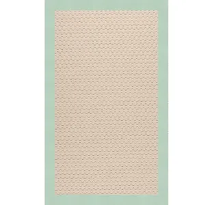 Creative Concepts-Beach Sisal Canvas Spa Blue Rectangle Rug - 2\' x 3\'