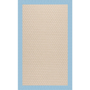 Creative Concepts-Beach Sisal Canvas Air Blue Rectangle Rug