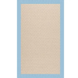 Creative Concepts-Beach Sisal Canvas Air Blue Rectangle Rug - 7\'9\" x 7\'9\"