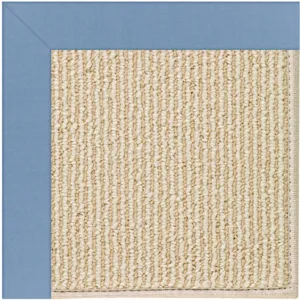 Creative Concepts-Beach Sisal Canvas Air Blue Rectangle Rug - 7\'9\" x 7\'9\"