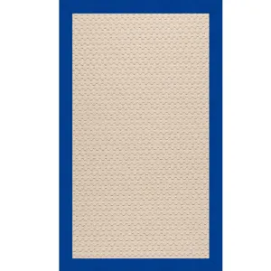 Creative Concepts-Beach Sisal Canvas Pacific Blue Rectangle Rug - 5\' x 8\'