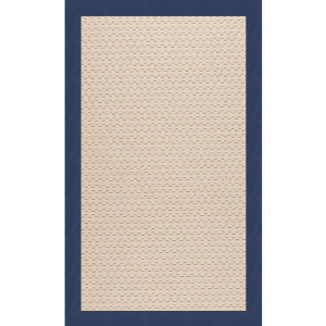 Creative Concepts-Beach Sisal Canvas Navy Rectangle Rug