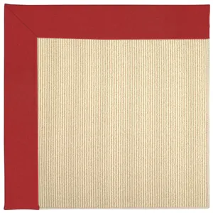 Creative Concepts-Beach Sisal Canvas Jockey Red Octagon Rug