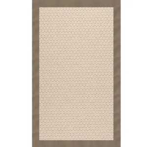 Creative Concepts-Beach Sisal Canvas Taupe Rectangle Rug - 4\' x 6\'