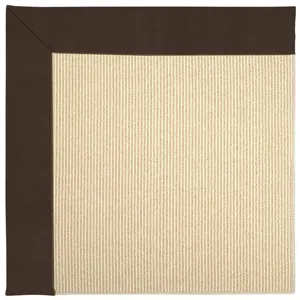 Creative Concepts-Beach Sisal Canvas Bay Brown Octagon Rug