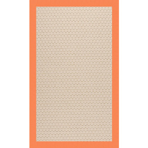 Creative Concepts-Beach Sisal Canvas Tangerine Rectangle Rug