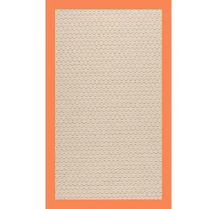 Creative Concepts-Beach Sisal Canvas Tangerine Rectangle Rug - 3\' x 5\'