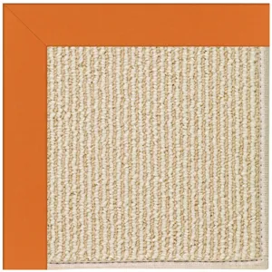 Creative Concepts-Beach Sisal Canvas Tangerine Rectangle Rug - 3\' x 5\'