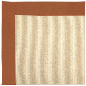 Creative Concepts-Beach Sisal Canvas Rust Octagon Rug