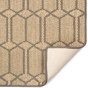 Petra Sand Black Rectangle Rug - 5\' x 8\'