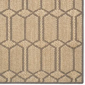 Petra Sand Black Rectangle Rug - 5\' x 8\'