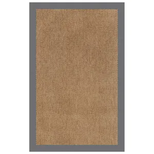 Islamorada-Basketweave Canvas Charcoal Rectangle Rug - 9\' x 12\'