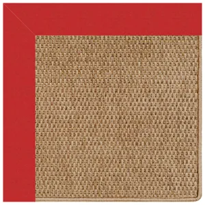 Islamorada-Basketweave Canvas Jockey Red Rectangle Rug - 8\' x 8\'