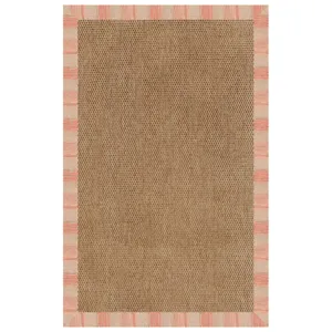 Islamorada-Basketweave Sicily Vino Rectangle Rug - 6\' x 6\'