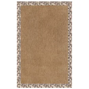 Islamorada-Basketweave Geo Bronze Rectangle Rug - 2\' x 3\'
