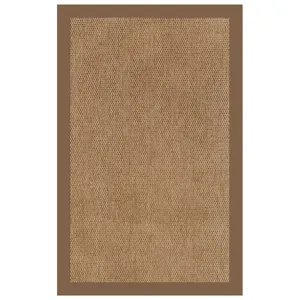 Islamorada-Basketweave Canvas Cocoa Rectangle Rug - 9\' x 12\'