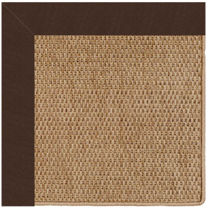 Islamorada-Basketweave Canvas Bay Brown Octagon Rug