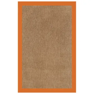 Islamorada-Basketweave Canvas Tangerine Rectangle Rug - 12\' x 12\'