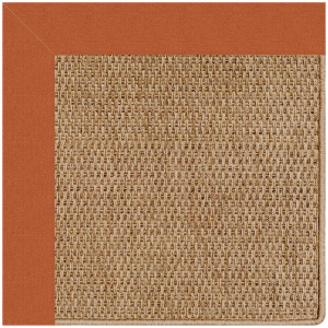 Islamorada-Basketweave Canvas Rust Runner Rug