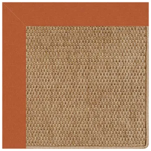 Islamorada-Basketweave Canvas Rust Rectangle Rug - 5\' x 8\'