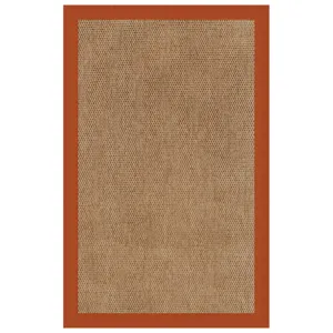 Islamorada-Basketweave Classic Persimmon Rectangle Rug - 5\' x 8\'