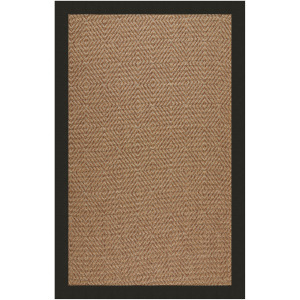 Islamorada-Diamond Canvas Black Rectangle Rug