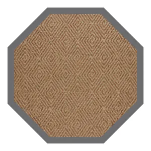 Islamorada-Diamond Canvas Charcoal Octagon Rug