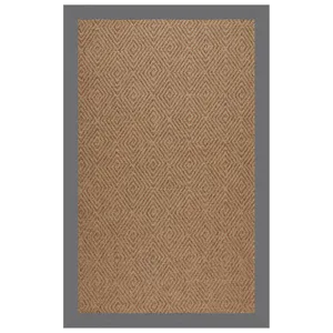 Islamorada-Diamond Canvas Charcoal Rectangle Rug - 12\' x 15\'