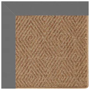 Islamorada-Diamond Canvas Charcoal Rectangle Rug - 12\' x 15\'