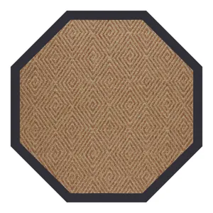 Islamorada-Diamond Canvas Navy Octagon Rug