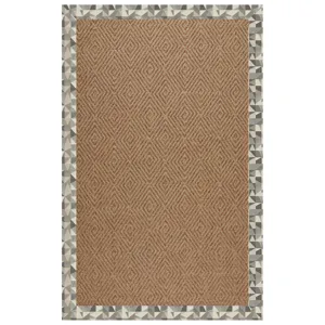 Islamorada-Diamond Geo Bronze Rectangle Rug - 7\'9\" x 10\'9\"