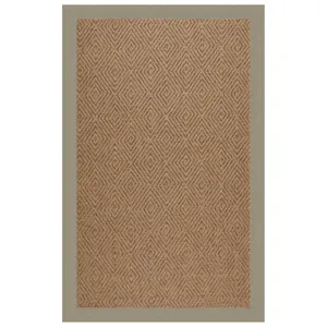 Islamorada-Diamond Canvas Taupe Rectangle Rug - 10\' x 10\'
