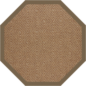 Islamorada-Diamond Canvas Cocoa Octagon Rug