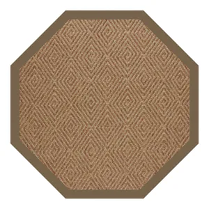 Islamorada-Diamond Canvas Cocoa Octagon Rug