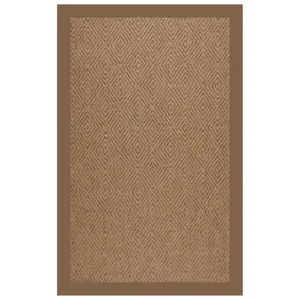Islamorada-Diamond Canvas Cocoa Rectangle Rug - 4\' x 4\'
