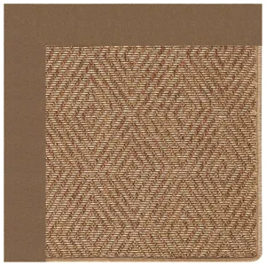 Islamorada-Diamond Canvas Cocoa Rectangle Rug - 4\' x 4\'