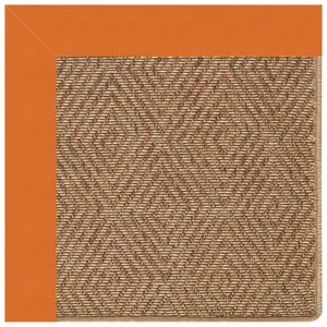 Islamorada-Diamond Canvas Tangerine Octagon Rug