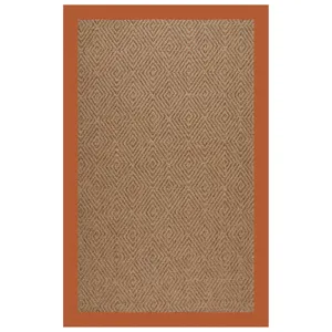 Islamorada-Diamond Canvas Rust Rectangle Rug - 12\' x 12\'