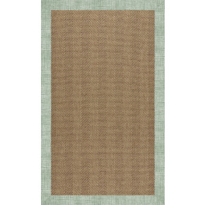 Islamorada-Herringbone Rave Spearmint Rectangle Rug