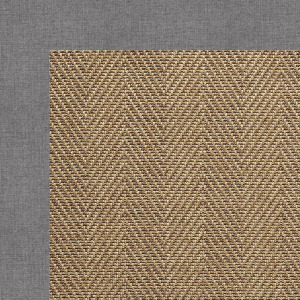 Islamorada-Herringbone Canvas Slate Octagon Rug