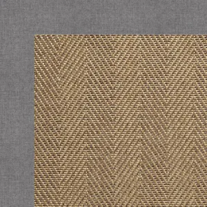 Islamorada-Herringbone Canvas Slate Octagon Rug