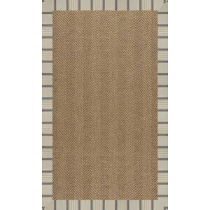 Islamorada-Herringbone Cove Pebble Rectangle Rug - 8\' x 10\'
