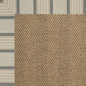 Islamorada-Herringbone Cove Pebble Rectangle Rug - 8\' x 10\'