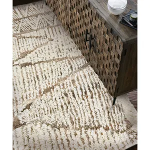 Nomad Ivory Chestnut Rectangle Rug - 3\'6\" x 5\'6\"