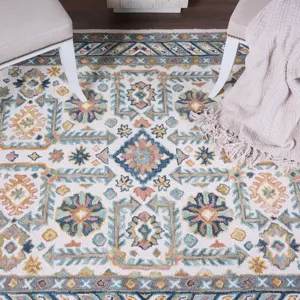Avanti-Villa Ivory Multi Rectangle Rug - 2\'6\" x 8\'6\"