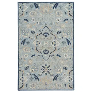 Avanti-Eleanor Ice Blue Rectangle Rug - 5\' x 8\'