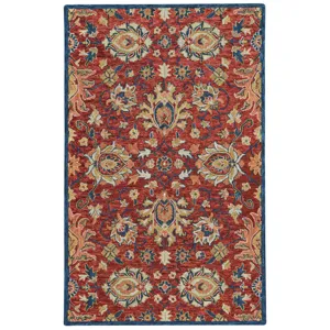Avanti-Keshan Red Navy Rectangle Rug - 7\'9\" x 10\'9\"
