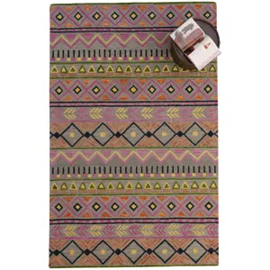 Avanti-Fiesta Gray Multi Rectangle Rug - 3\'6\" x 5\'6\"